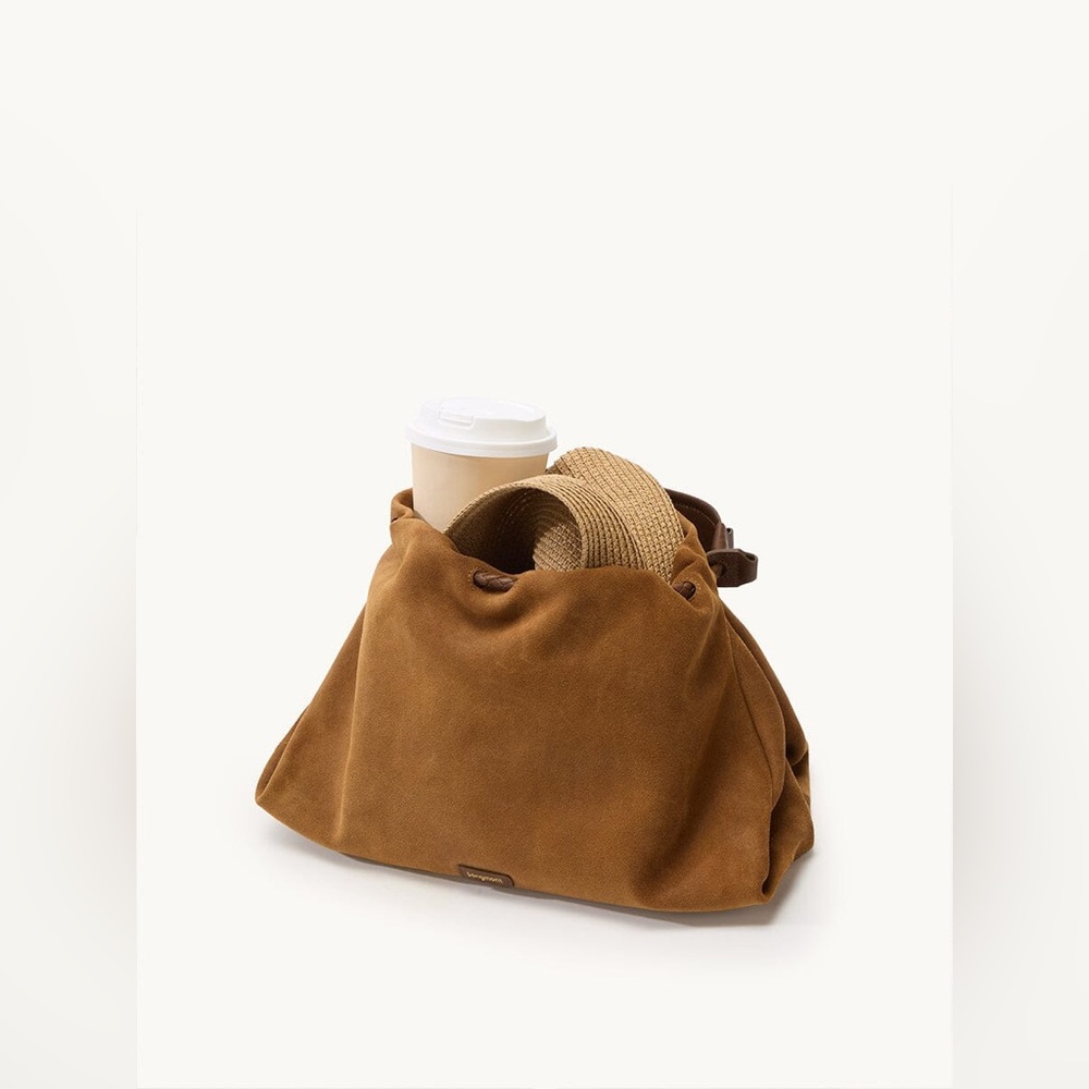 Small Gather Bag Set - Ochre Suede - Picture 11 of 13